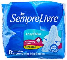 Absorvente Adapt Plus Suave Com Abas Sempre Livre 8un 