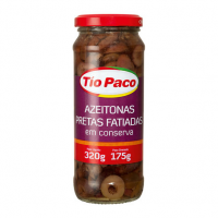 Azeitonas Pretas Fatiadas Tio Paco 175g 