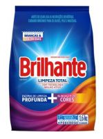 Sabão Em Pó  Brilhante Sachê 1600g Limpeza Total