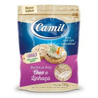 Biscoito Arroz Integral Camil  150g Chia e Linhaça