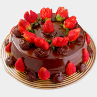 Torta Chocolate Morango 3KG Valleju Inteira