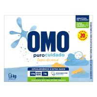 Sabão Em Pó Puro Cuidado Omo 1600g 