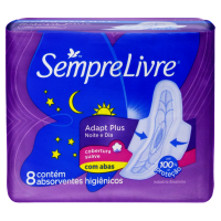 Absorvente Noturno Gel Com Abas Sempre Livre 8 