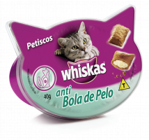Petisco Temptations  Whiskas 40g Ant Bola Pelo