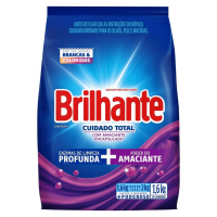 Sabão Em Pó  Brilhante Sachê 1600g Cuidado Total