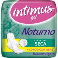 Absorvente Gel Noturno Com Abas Seca Intimus  8un 