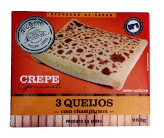 Crepe  Gourmet Nucrepe 250g 3 Queijos Champignon