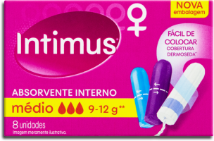 Absorvente Interno Intimus Médio 8un 