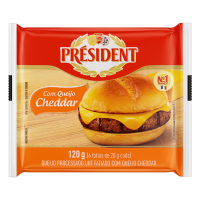 Queijo Processado Cheddar President 120g 