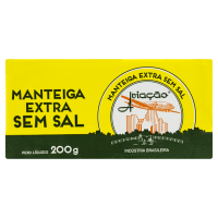 Manteiga Sem Sal  Aviação  Tablete 200g 