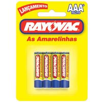 Pilha Zinco AAA 4 Rayovac 4un 