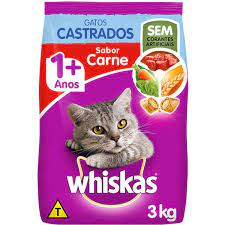 Raçao Whiskas Gatos Castrados 10kg Carne