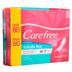Absorvente Carefree Todo Dia Flexi L80PG60  un 
