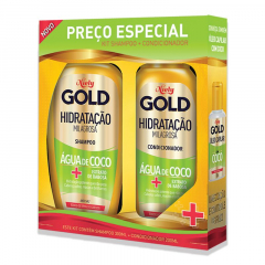 Kit Shampoo + Condicionador Niely Gold Algodão Coco