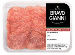 Salame Milano Fatiado  Bravo Gianni  70g 