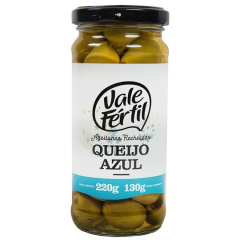 Azeitona Verde Recheada Queijo Azul Vale Fértil 130g 