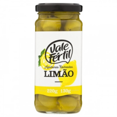 Azeitona Verde Recheada Limão Vale Fértil 130g 