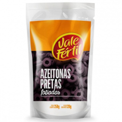 Azeitona Preta Fatiada Vale Fértil Sachê 120g 