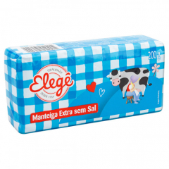 Manteiga Elegê Sem Sal Tablete 200g 