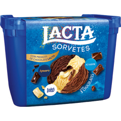 Sorvete 3 Chocolates Lacta  Nestlé 1500ml 