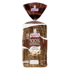 Pão De Forma Grãos Castanhas Integral PlusVita 450g 