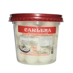 Ovos Codorna  Carlena Vidro 220g 