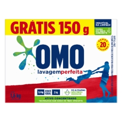 Sabão Em Pó Lavagem Perfeita GTS 320 G Omo 1600g 