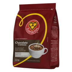 Chocolate Quente Cremoso 3 Corações Sachê 1100g 