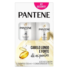 Kit Shampoo + Condicionador Pantene  175ml Liso Extremo